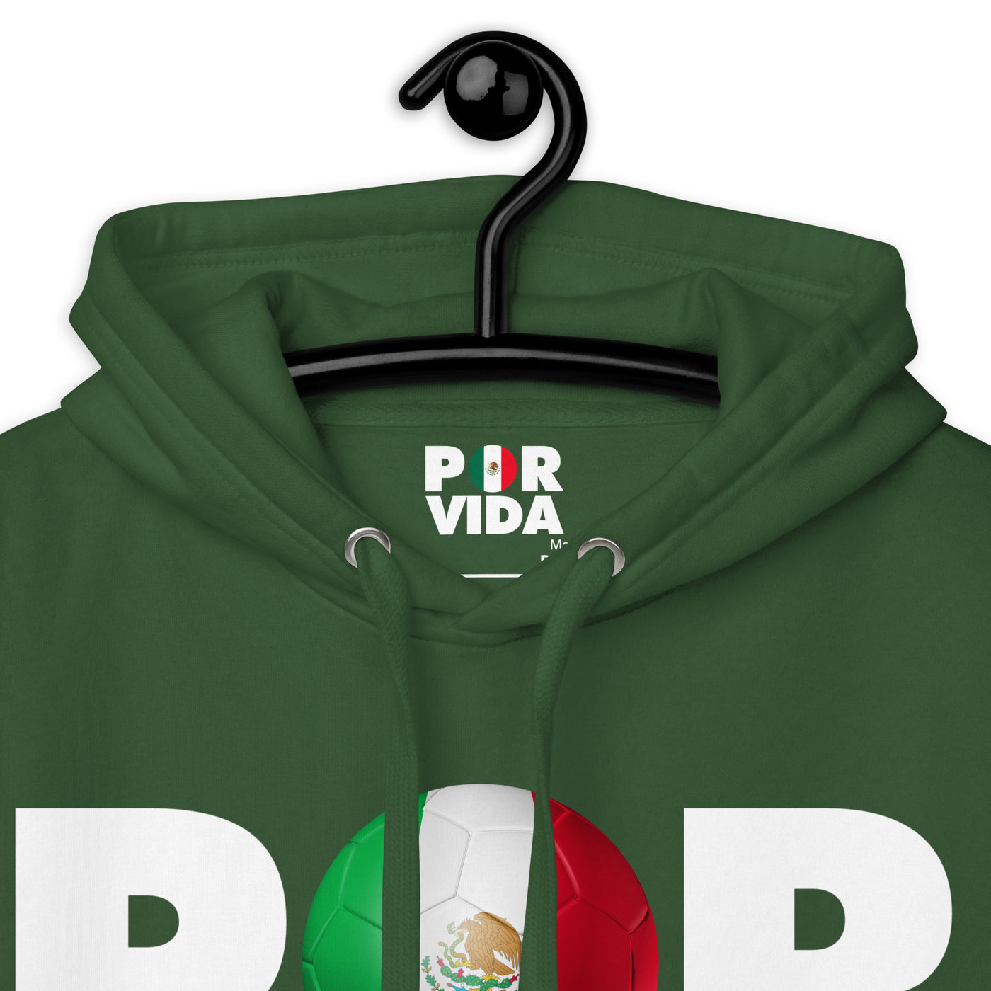 POR VIDA Mexico Futbol Logo Unisex Hoodie