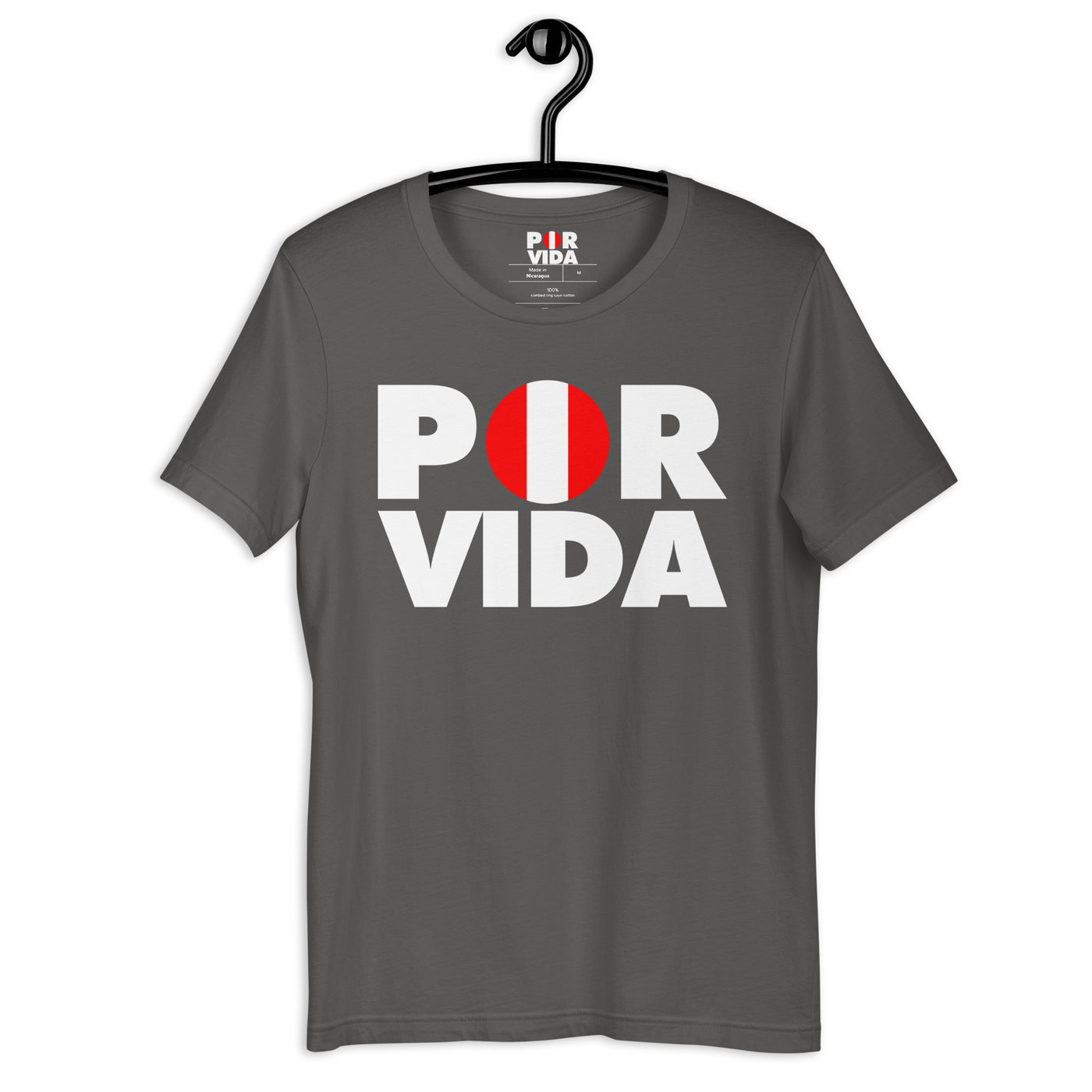 Peru POR VIDA (White Text) Unisex t-shirt