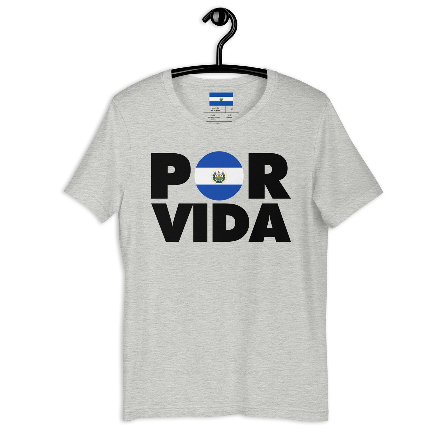 El Salvador POR VIDA (Black Text) Unisex t-shirt