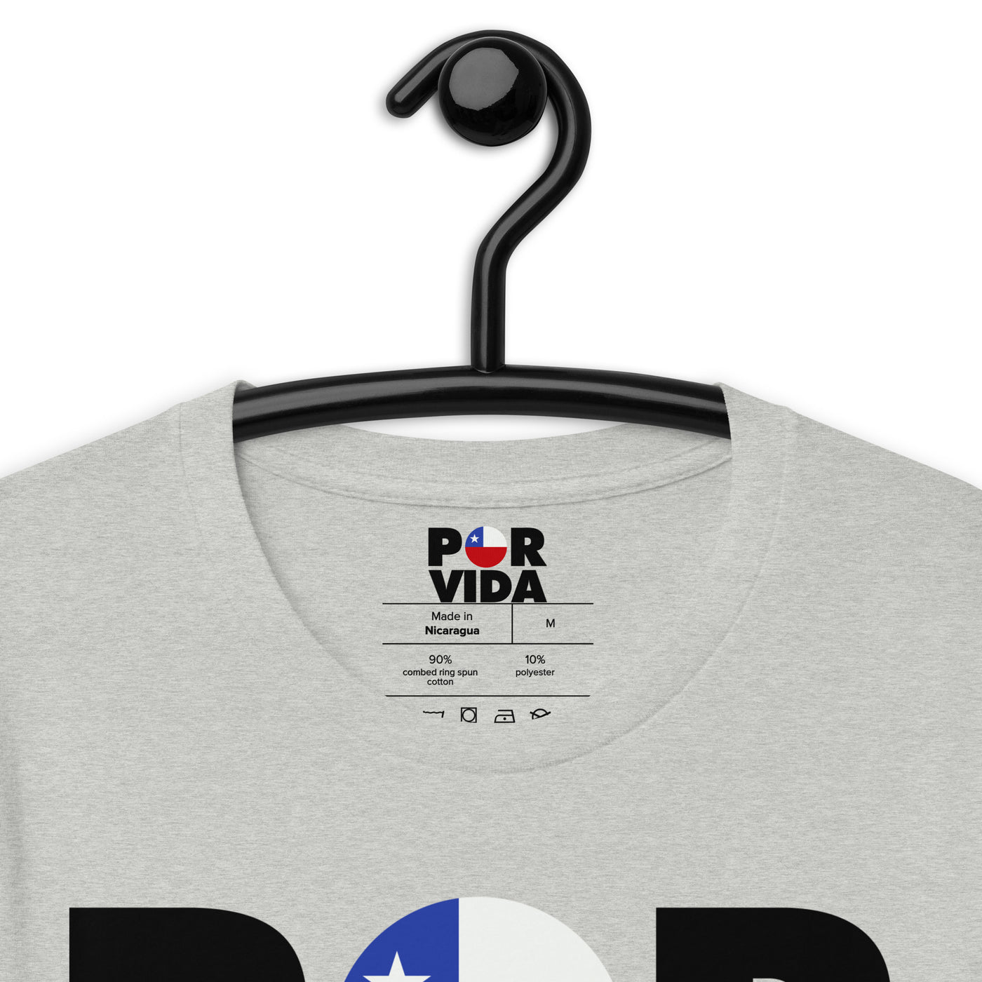 Chile POR VIDA (Black Text) Unisex t-shirt