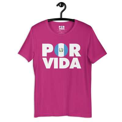 Guatemala POR VIDA (White Text) Unisex t-shirt