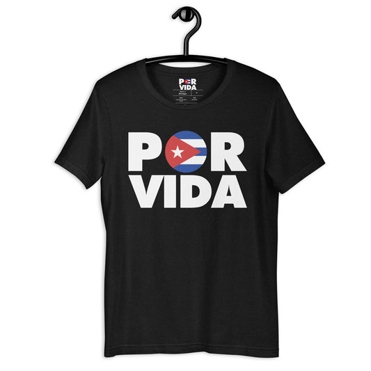 POR VIDA CUBA (White Text) Unisex t-shirt