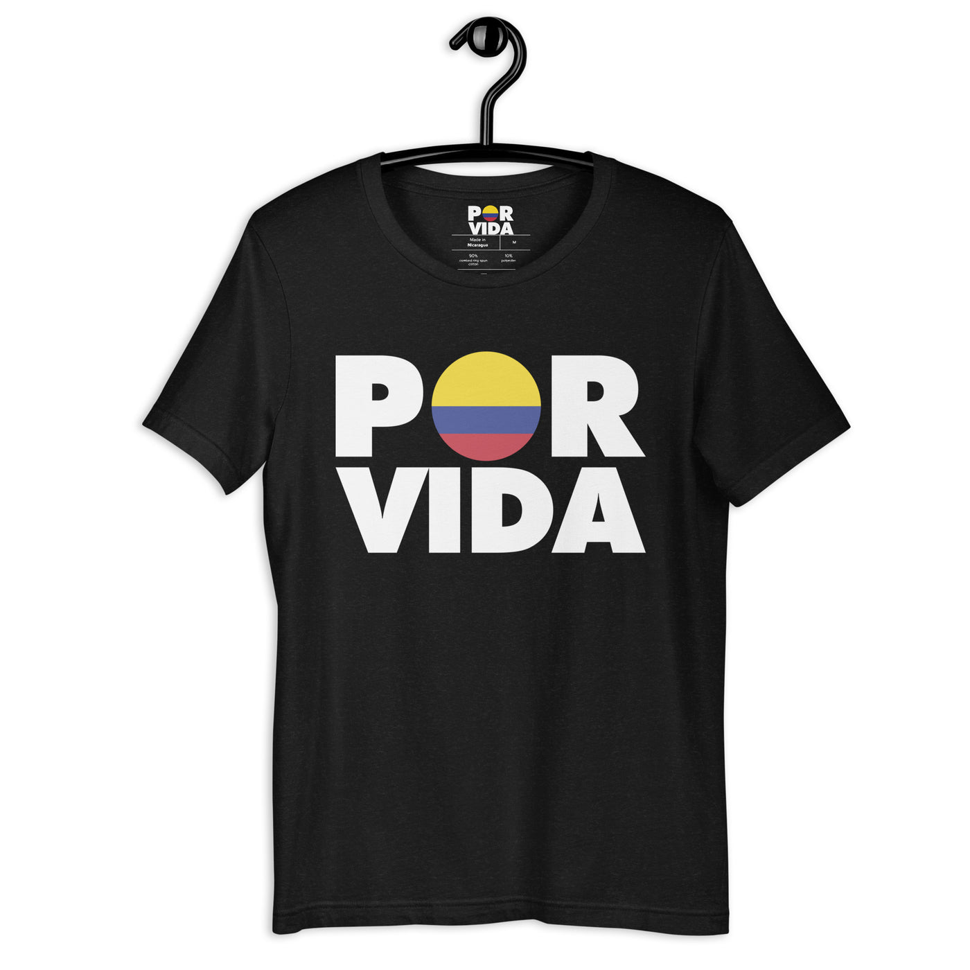 POR VIDA Colombia (White Text) Unisex t-shirt