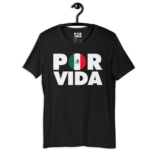 POR VIDA Mexico (White Text) Unisex t-shirt