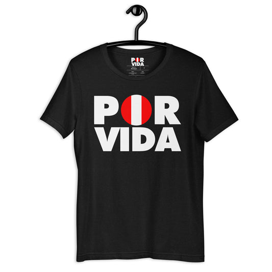 Peru POR VIDA (White Text) Unisex t-shirt