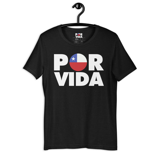 Chile POR VIDA (White Text) Unisex t-shirt