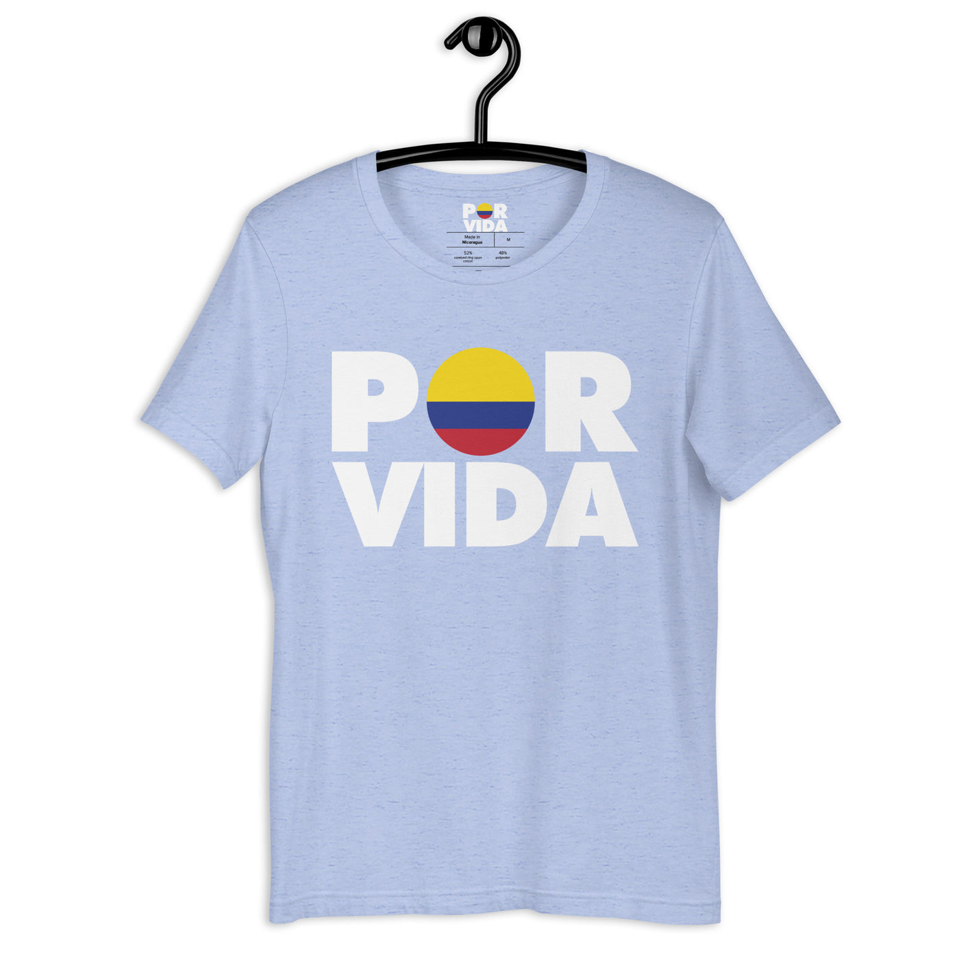 POR VIDA Colombia (White Text) Unisex t-shirt