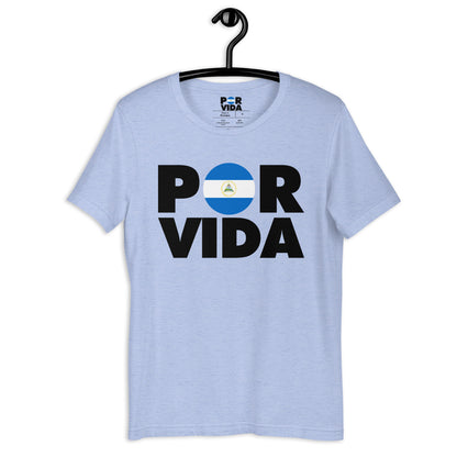 Nicaragua  POR VIDA (Black Text) Unisex t-shirt