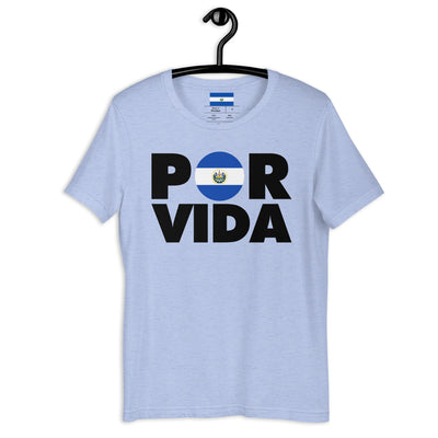 El Salvador POR VIDA (Black Text) Unisex t-shirt