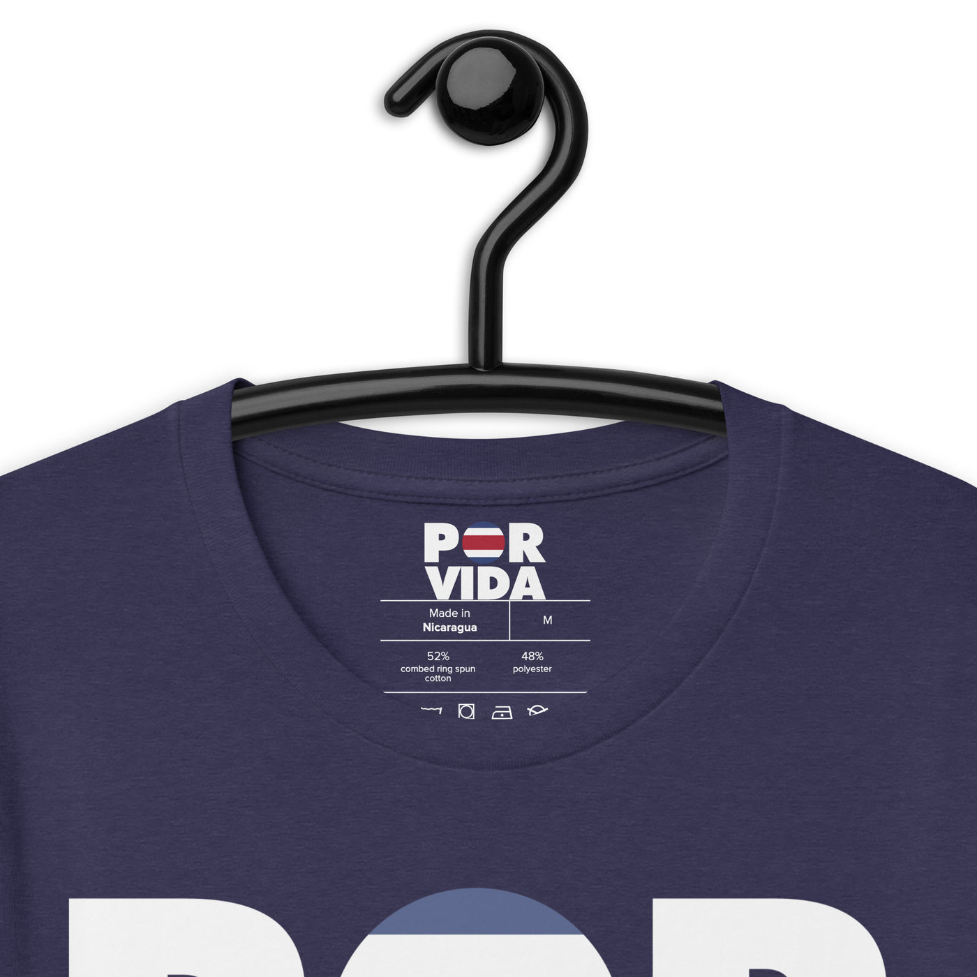 Costa Rica POR VIDA (White Text) Unisex t-shirt
