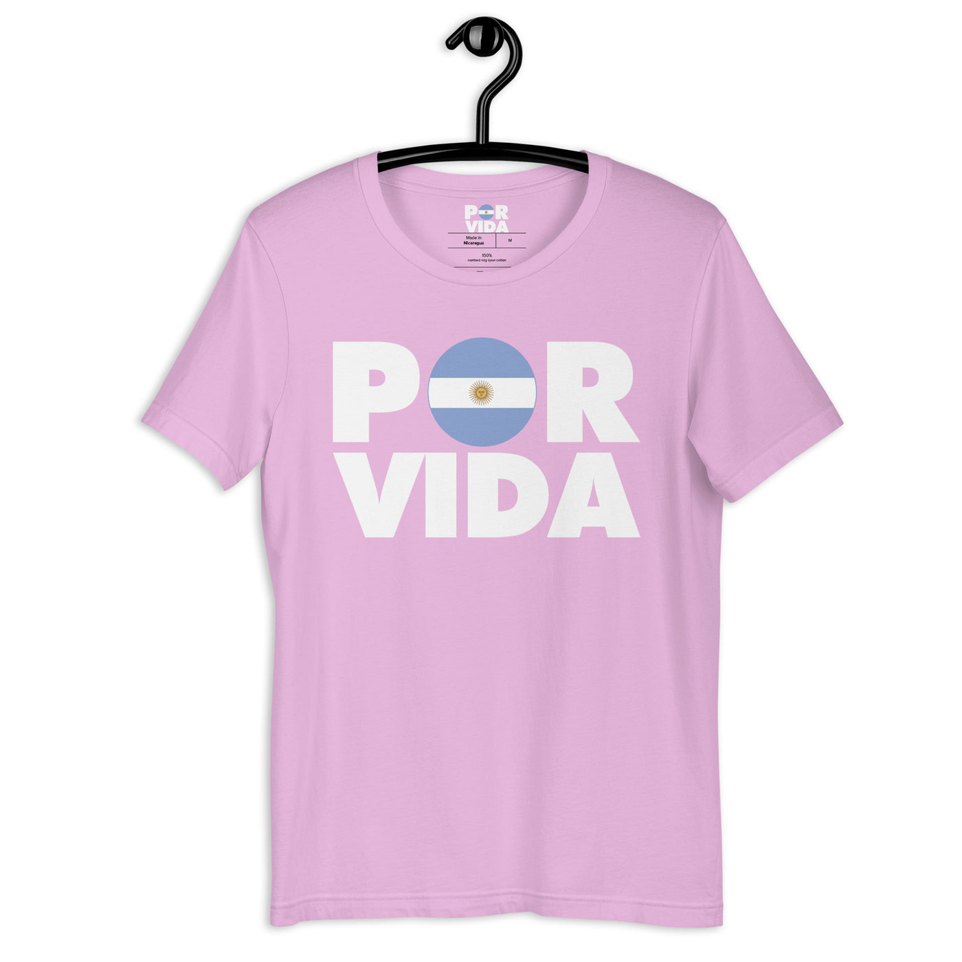 POR VIDA (Argentina - White Text) Unisex t-shirt