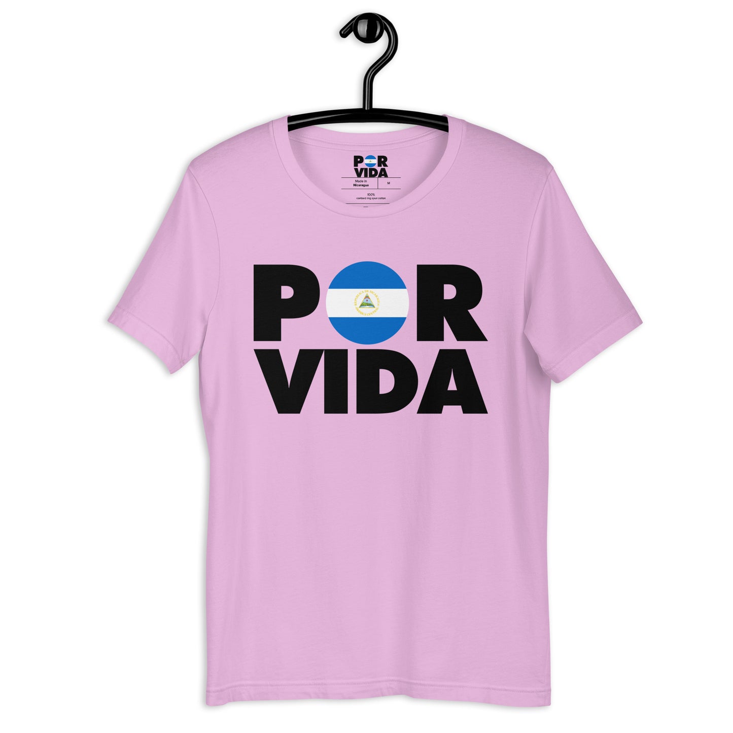 Nicaragua  POR VIDA (Black Text) Unisex t-shirt