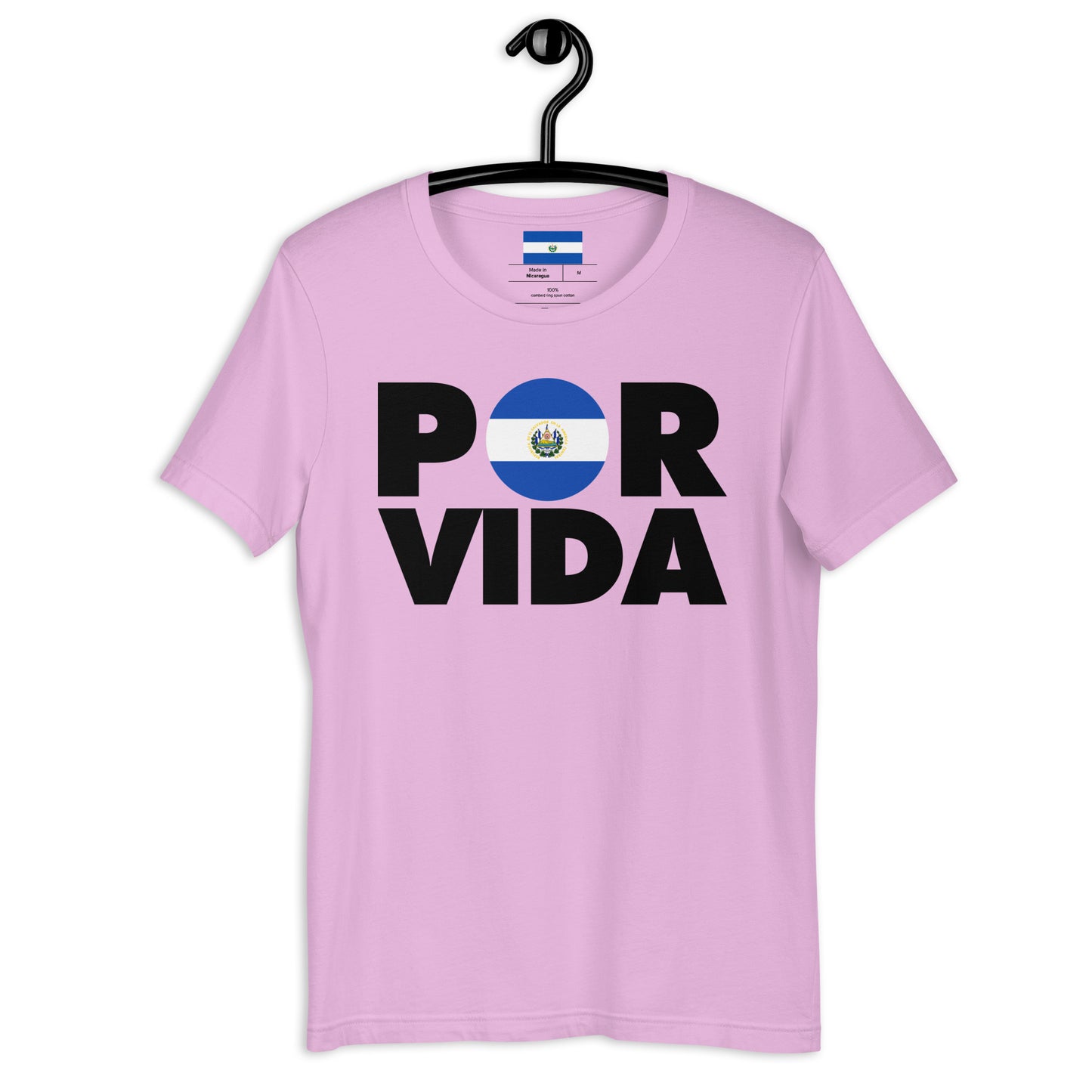 El Salvador POR VIDA (Black Text) Unisex t-shirt