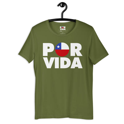 Chile POR VIDA (White Text) Unisex t-shirt