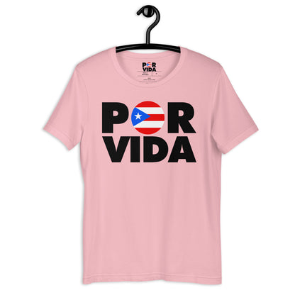 POR VIDA Puerto Rico (Black Text) Unisex t-shirt