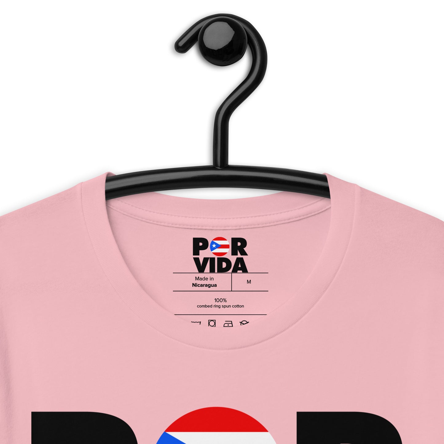 POR VIDA Puerto Rico (Black Text) Unisex t-shirt