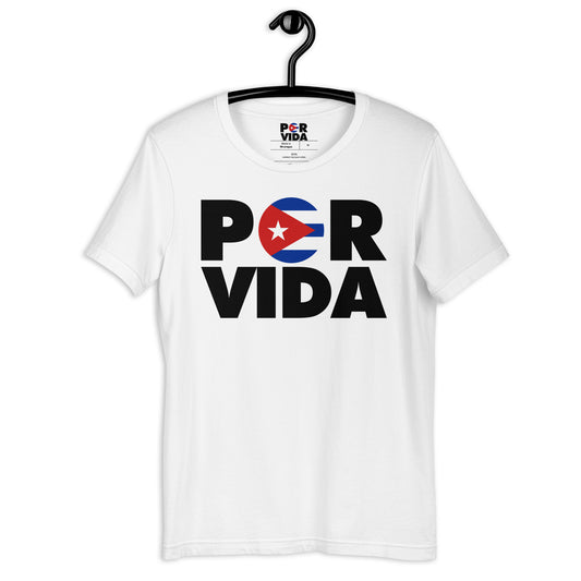 POR VIDA CUBA (White Text) Unisex t-shirt