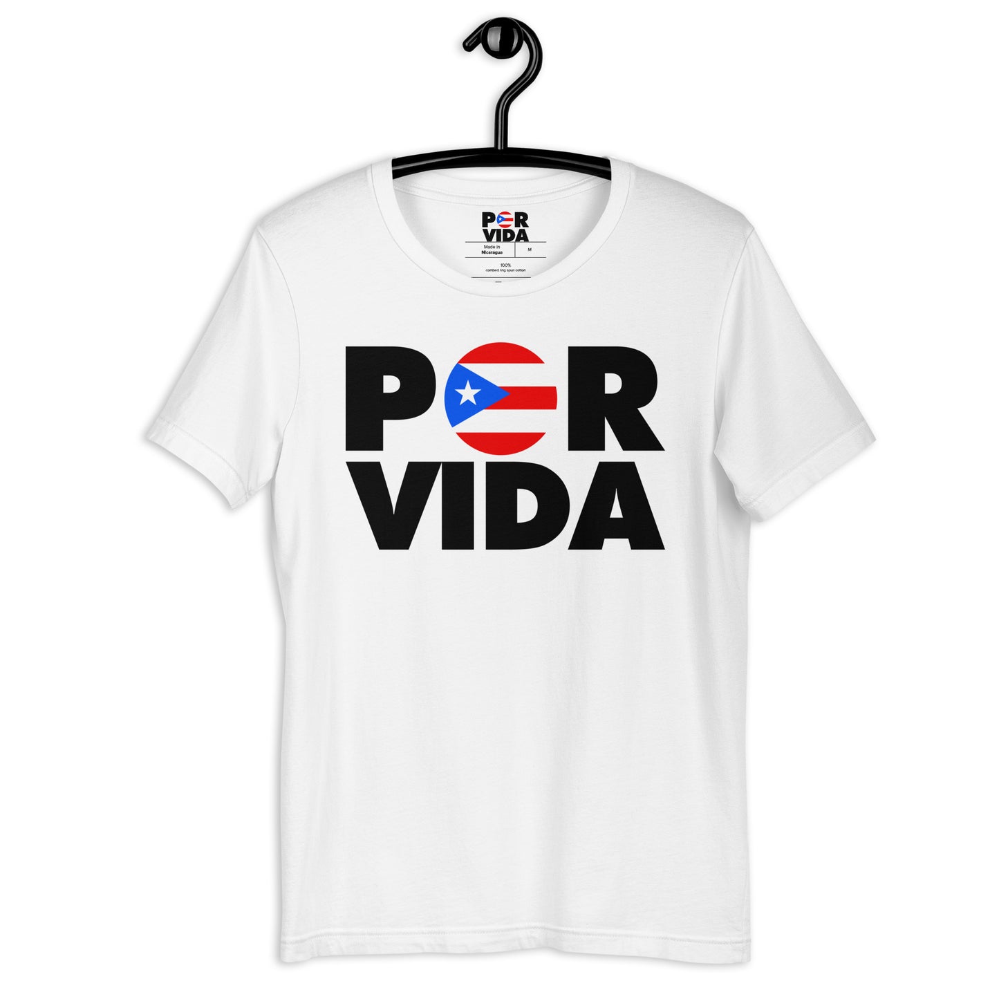 POR VIDA Puerto Rico (Black Text) Unisex t-shirt