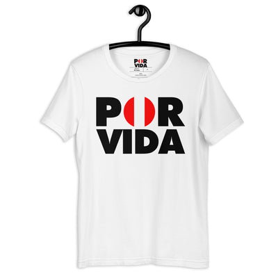 Peru POR VIDA (Black Text) Unisex t-shirt