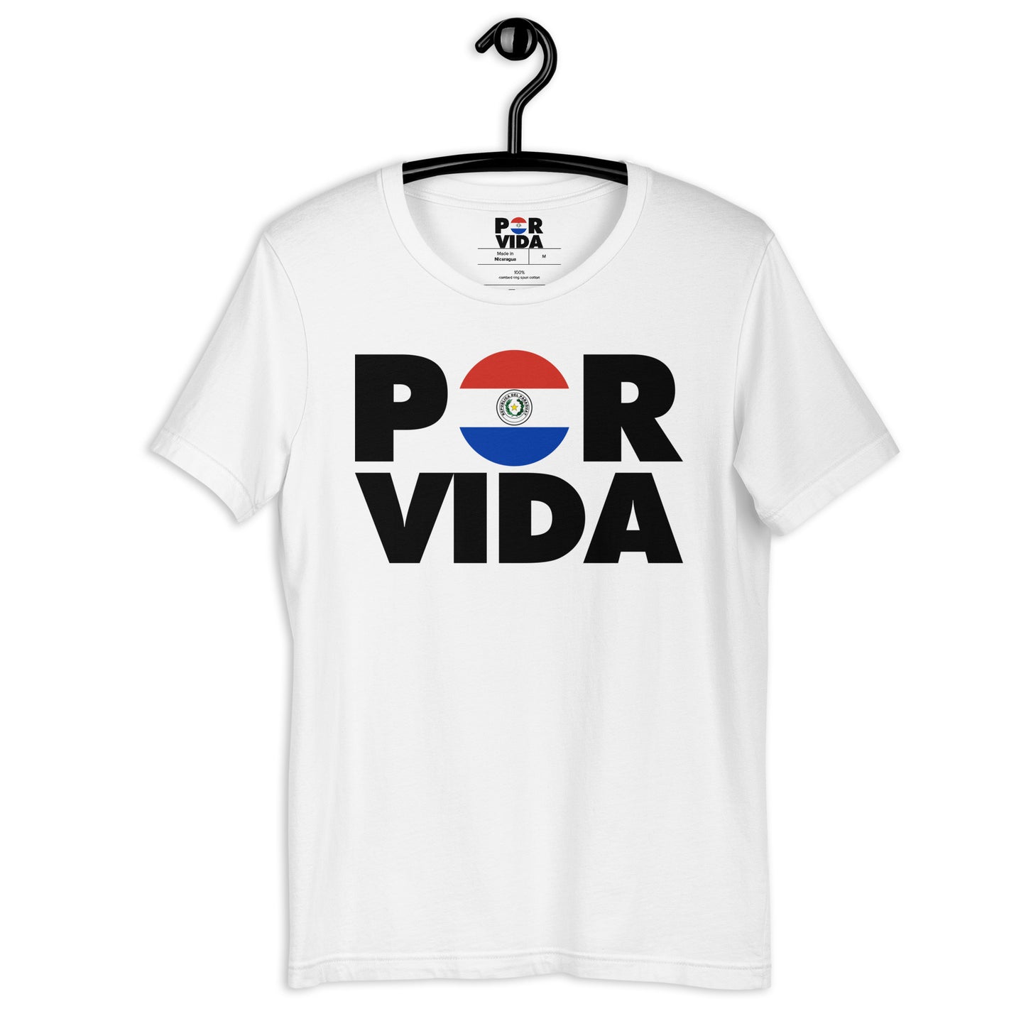 Paraguay  POR VIDA (Black Text) Unisex t-shirt