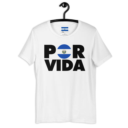 El Salvador POR VIDA (Black Text) Unisex t-shirt