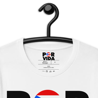 POR VIDA Puerto Rico (Black Text) Unisex t-shirt