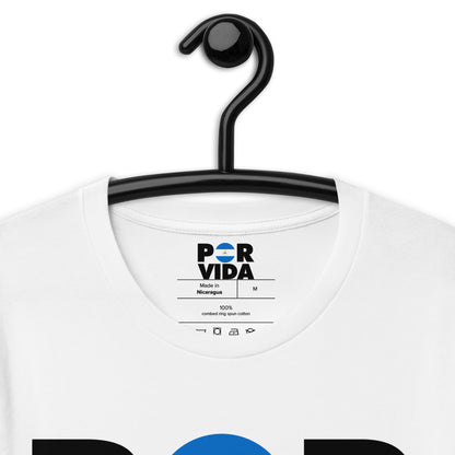 Nicaragua  POR VIDA (Black Text) Unisex t-shirt